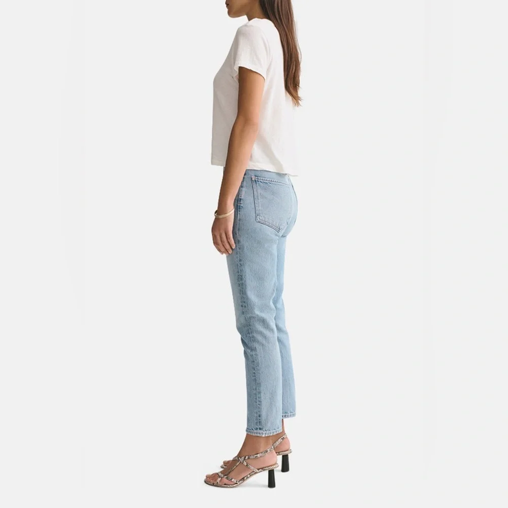 Agolde Riley High Rise Straight Crop Pants - Picture 3 of 9